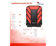 ADATA HD710 PRO 1TB USB 3.2 Gen. 1 Czarno-Czerwony - 392671 - zdjęcie 2
